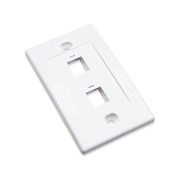 53727 Intellinet Wall Plate 2 Outlet 163293