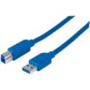 45710 Manhattan USB 30 AM to BM Cable Blue 66FT 2M