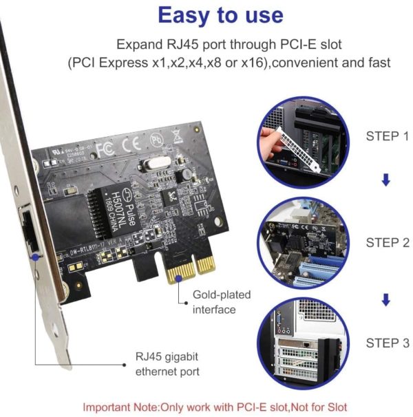 EDUP Gigabit Ethernet PCI Express PCI E Network Card