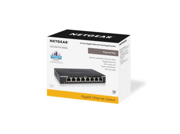 211761 NETGEAR 8 Port Gigabit Ethernet Unmanaged Switch GS308