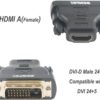 231965 DVI to HDMI Bidirectional DVI DVI D to HDMI M to F Adapter