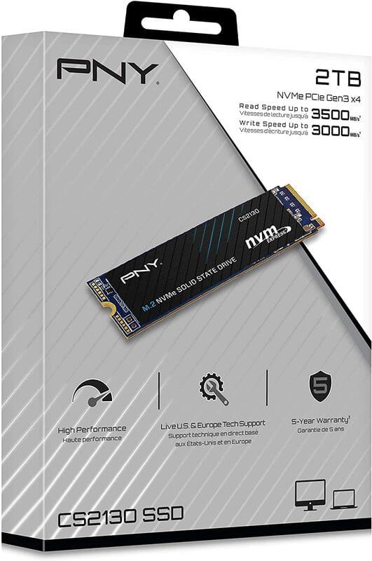 231586 PNY CS2130 2TB M2 PCIe NVMe Gen3 x4 Internal SSD