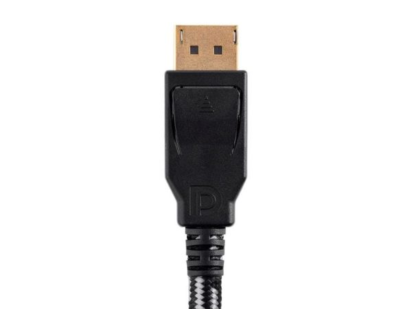234487 Monoprice Braided DisplayPort 14 Cable 10ft Gray