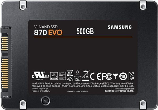 234489 Samsung 870 EVO 500GB SATA 25 Solid State Drive MZ 77E500BAM