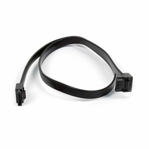 236864 Monoprice 24inch SATA 6Gbps Cable wLocking Latch 90 Degree to 180 Degree Black