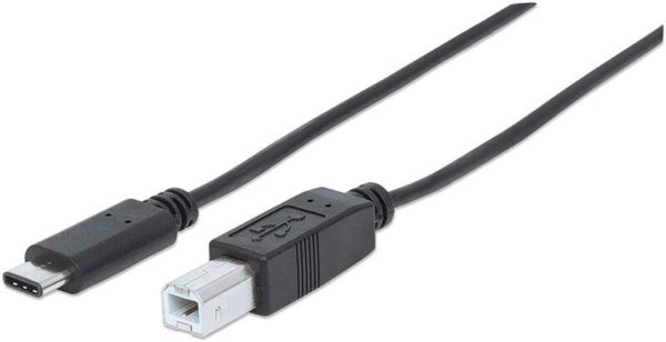 251464 Hi Speed USB C Device Cable C Male B Male 1 m 3 ft Black