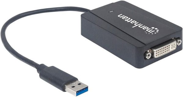 250131 USB 20 to DVI Converter DVI I Display or HDMI or VGA Display w Adapter