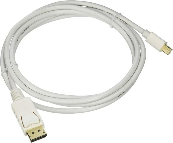251678 Mini DisplayPort to DisplayPort 6ft White Cable