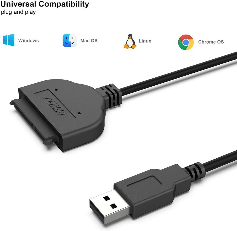 USB 3.0 to 2.5 SATA Cable HDD SSD Hard Drive Adapter Cable Windows 10 Mac  OS