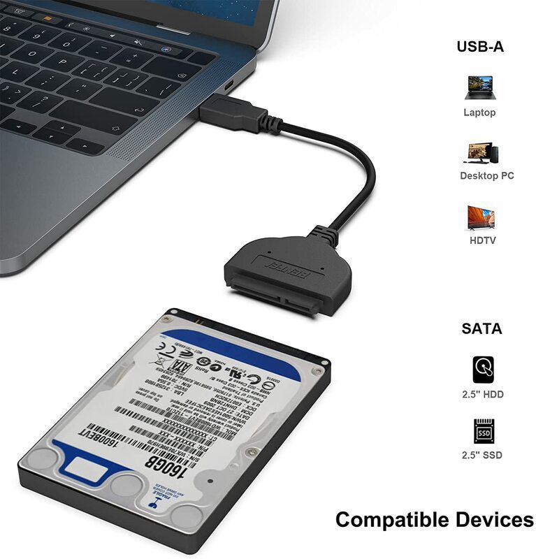 BENFEI SATA to USB Cable, BENFEI USB 3.0 to SATA III Hard Drive Adapter 