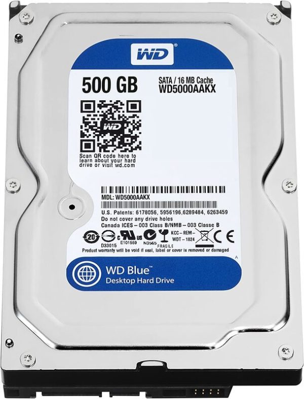 297732 WD Blue 500GB HDD SATA USED PULL