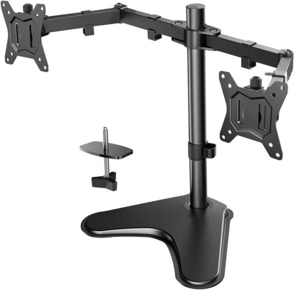 306269 HUANUO Dual Monitor Stand for 13 to 32 Inch Freestanding Desk Stand