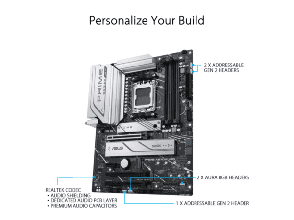304000 Asus Prime X670 P WIFI Desktop Motherboard AMD X670 Chipset Socket AM5