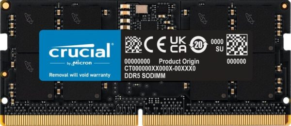 316804 Crucial RAM 16GB DDR5 4800MHz CL40 Laptop Memory CT16G48C40S5