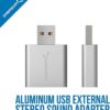 315735 Sabrent Aluminum USB External Stereo Sound Adapter